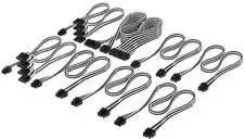 Corsair Cable Set, Type 4, DC Cable Pro Kit, individually sleeved – juodas / baltas