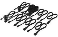Corsair Premium Sleeved DC Cable Pro Kit, for Type 5 power supply – juodas