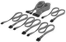 Corsair Premium Sleeved DC Cable Starter Kit, for Type 5 Power Supply – Juodas/Baltas