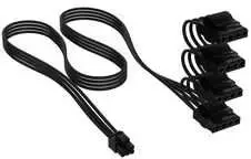 Corsair Premium Sleeved 4x 4-Pin Molex Cables for Type-5 Power Supply – Juodas
