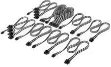 Corsair Premium Sleeved DC Cable Pro Kit, for Type-5 Power Supply – juodas/baltas
