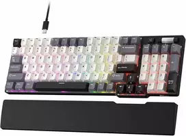 RK ROYAL KLUDGE C96 HE mechaninė žaidimų klaviatūra, magnetiniai Hall jungikliai, RGB, laidinė, 96 klavišai