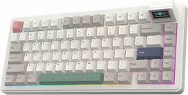 EPOMAKER belaidė mechaninė klaviatūra su LCD ekranu, RGB apšvietimu, QMK/VIA, 80 mygtukų, Hot-Swap, RT82
