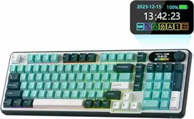 RK ROYAL KLUDGE S98 mechaninė belaidė klaviatūra su išmaniu ekranu, 96 %, BT / 2,4 GHz/USB-C, RGB