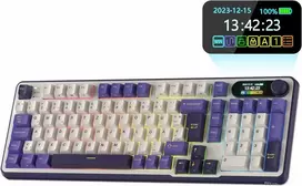 RK ROYAL KLUDGE belaidė mechaninė klaviatūra su RGB, garso valdymo ratuku ir Hot-Swap, S98 DE