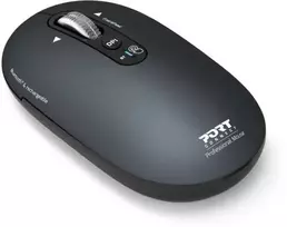 PORT CONNECT Pure MAC, Belaidė įkraunama pelė, Bluetooth, FreeWheel, 3200 DPI,Shadow
