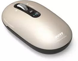 PORT CONNECT Pure MAC, Belaidė įkraunama pelė, Bluetooth,FreeWheel, 3200 DPI, Pearl