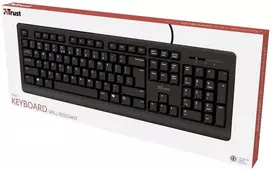 Klaviatūra Trust Computer Products „Trust Primo“, viso dydžio (100 %), laidinis, USB, membraninis, juodas