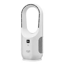 Ventiliatorius Adler Bladeless Rechargeable Fan | AD 7343 | Desk Fan | Diameter 14 cm | Greičių skaičius 3 | Baltas