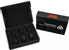 Thermal Grizzly DeltaMate Rotary Fitting – 90°, juodas, pack of 6