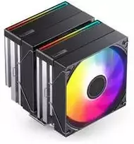 Jonsbo CB80 procesoriaus aušintuvas, dvigubo bokšto, 2 x 120 mm, PWM, RGB – juodas