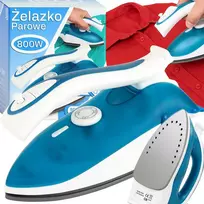 Retoo Małe Mažas garinis lygintuvas drabužiams, kelioninis mini sulankstomas 800 W 80 ml šviesos arba 1086