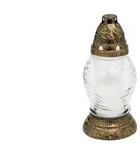 Candle Geralda Z-198. 36 h. Transparent col./Brown col.
