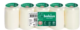 Žvakės įdėklai Bolsius, 48 h, 5 vnt., Balta sp. 9 cm