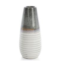 Dekoratyvinė vaza Viki 02, 30 cm, balta sp./pilka sp.