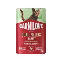Carnilove guliašas su putpeliena ir ramunėlėmis padaže sterilizuotoms katėms, 85 g
