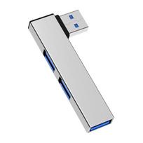 USB HUB, 3 viename, Type-C, 3 USB prievadai, sidabrinė