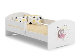 Vaikiška lova Luk su čiužiniu ir apsaugine tvorele 164 cm x 85 cm x 63 cm Sleeping princess