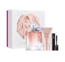 Kosmetikos rinkinys Lancome La Vie Est Belle moterims: kvapusis vanduo EDP, 50 ml + kūno pienelis, 50 ml + blakstienų tušas, 2 ml