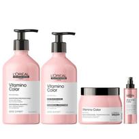 Loreal Vitamino Color Shampoo 500Ml + Loreal Vitamino Color Conditioner 500Ml + Loreal Vitamino Color Mask 500Ml + Loreal Vitamino Color 10In1 190Ml New