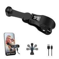 Automatinis paspaudimų įrenginys telefonui, „plug and play“, juodas