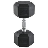 Hexagon guminiai hanteliai 17,5 kg, ketaus, juodi