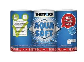 Minkštas, greitai tirpstantis tualetinis popierius kilnojamiems tualetams Thetford Aqua Soft, 6 vnt.