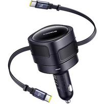 Baseus Enjoyment Max 2x USB-C Cables Car Charger 60W C00035507121-01
