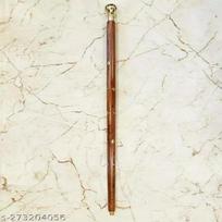 Designer Wooden Walking Stick in Brass 60.96 cm, Collectible Victorian Era,