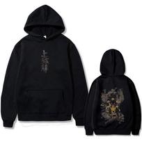 Anime Demon Slayer Hantengu Hoodie Vyriškas Moteriškas Animacinis Laisvalaikio Vilnos Megztinis su Gobtuvu Vyriškas Per dydį Sportinis Kostiumas S