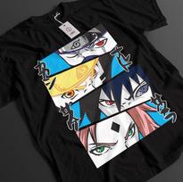 Naruto Shirt Sasuke T-Shirt Kakashi Team Tshirt Sakura Top Anime Unisex Tee M