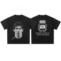 Cristiano Ronaldo, Neymar, Lionel Messi - Football Star Portrait Print T-Shirt - Men's Outdoor Leisure Sports S įvairiaspalvis