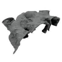 Juokingas 3D spausdintas žvyro tunelis urvas poilsio saugus žuvų bakas požeminis urvas žuvų slėptuvė akmenys namas žuvų bako ornamentas 15cm pilka