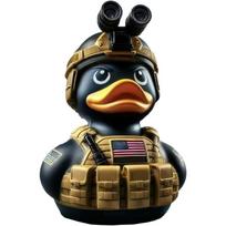 Armed Army Duck,Veteran Tribute Duck,Military Uniform Armed Forces Resin Ducks for Jeeps Ducking,Veterans Memorial Duck Honoring Veterans Rubber W
