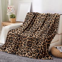 1 vnt. prabangus leopardo rašto flanelės pledas - minkštas, jaukus ir hipoalerginis, idealus sofa, lova, biurui ir lauko naudojimui 75cmx90cm