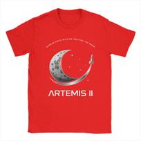 Streetwear T Shirt Summer Artemis program logo Novelty T Shirts   Cotton Tee Shirt for Adult Aesthetic Short Sleeve Tees S