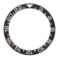 Keraminis laikrodžio rėmelio žiedas Juodas pagrindas Balti skaitmenys Laikrodžio rėmelio įdėklo atsarginės dalys Priedas skirtas 38mm white