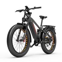 Dukawey Silvertip 8 1000W variklis + 52V20AH Samsung akumuliatorius, 26 * 4,0 colių padangos, spalvotas ekranas, kalnų visureigis elektrinis dviratis Silvertip8-Black juoda