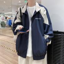 2022 Spring/Autumn Men's Trendy Hong Kong-Style Loose Casual Jacket XL tamsiai mėlyna spalva