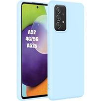 Case - BOOLING - for Samsung Galaxy A52/A52s 5G - Silicone TPU - Shockproof - Anti-Scratch - Sky Blue mėlyna