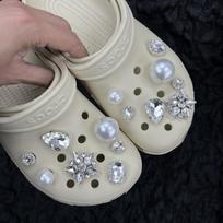 Sparkling Starry Sky, Cave Shoe Accessories, Shoe Flower Decorative Buckle, 2025 Shoe Buckle, Luxury, Alloy Accessories, Pearl Flower