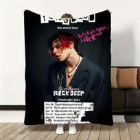 KARŠTAS Dainininkas Y-Yungblud Mesti Flanelinis Pūkuotas Minkštas Antklodė Šilta Odai Draugiška Mesti Ant Sofos Lovos Biuro Poilsio Žiema 30x40in