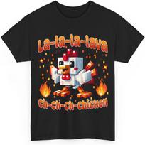 La-La-La-Lava Ch-Ch-Ch-Chicken Shirt – Funny Screaming Cartoon Chicken Tee, Chaos Humor Graphic Top S įvairiaspalvis