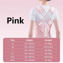 Adjustable Posture Corrector Back Support Belt Spine Alignment Waist Trainer Men Women Abdominal Waist Correction S rožinė