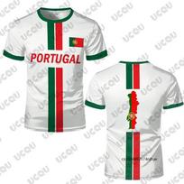 Summer New Portugal Flag Print Football Jersey For Men Women T-Shirt Outdoor Breathable Sports O-neck Tees Casual Kids Tops L