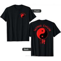 Wing Chun Kung Fu marškinėliai Drabužiai Marškinėliai Trumpomis rankovėmis Marškinėliai Nauji Viršutiniai drabužiai Medvilniniai gatvės drabužiai Unisex marškinėliai O-kaklo S juoda