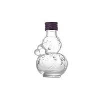 Creative Gourd-Shaped Glass Bottle with Handles Thickened Glass Liquor Bottle for Homemade Fruit Wine 100ML skaidri
