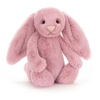 Jellycat Bashful Bunny M pliušinis žaislas, sėdintis, tulpių rožinės spalvos triušis, 20 cm, rožinė