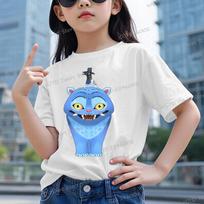 Derpy Tiger Kpop Demon Hunters T-shirt Kids Toddler Girl Boy Clothes Cute Tiger Print Cotton Tee Child 2025 Fashion Casual Tops 110