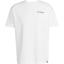Adidas Terrex X National Geographic Collaboration Loose Fit Round Neck Moisture Wicking Quick Dry Short Sleeve T-Shirt Unisex T-Shirts White JD5956 M